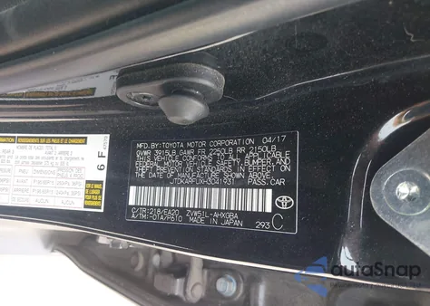 2017 Toyota Prius Four from USA, damaged, VIN JTDKARFUXH3041931